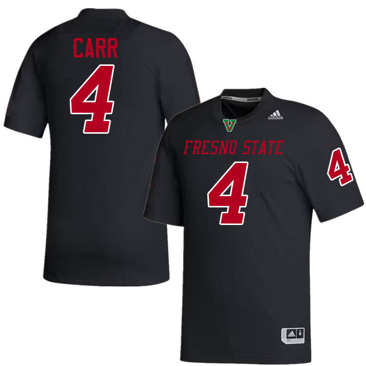 Fresno State Bulldogs #4 Derek Carr College Football Jerseys,Uniforms-Black